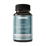 PURE SERENITY Natural Anxiety Relief with 5 htp, Premium Stress Supplement That Helps You Stay Calm, Relaxed, and Focused; Boosts Mood with Ashwagandha, L-Theanine, GABA, Vitamin B Complex & More