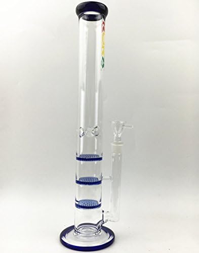Sunbowl&amp;TR@ Glass Rig Three Blue Layer Hookah Glass Pipe