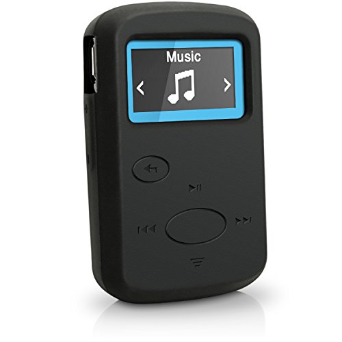 igadgitz U3902 Silicone Gel Skin Cover Case Compatible with Sandisk Sansa Clip Jam MP3 SDMX26-008G (2015) - Black