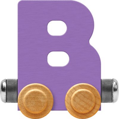 NameTrain Pastel Letter Car B - Made in USA (Lavender)