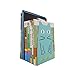 DYQWT Cartoon Cat Heavy Metal Bookend Nonskid Bookends Art Decoration,A Pairs. (Blue)