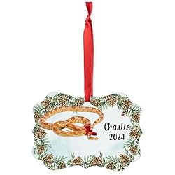 Orange Corn Snake Christmas Ornament 2024