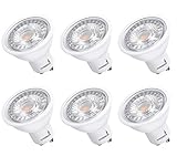 Hyperikon GU10 LED Bulb Dimmable, 50 Watt (6.5W), MR16 LED Bulb, 2700K, UL, Energy Star, 6 Pack