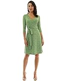 PattyBoutik Women's Faux Wrap A Line Dress