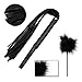 BDSM Bed Restraints Kits Sex Bondage Sets Sex Toys Play for Couples with Handcuffs Ankle Cuff Collar Leash Ball Gag Solid Leather Cross Strap Feather