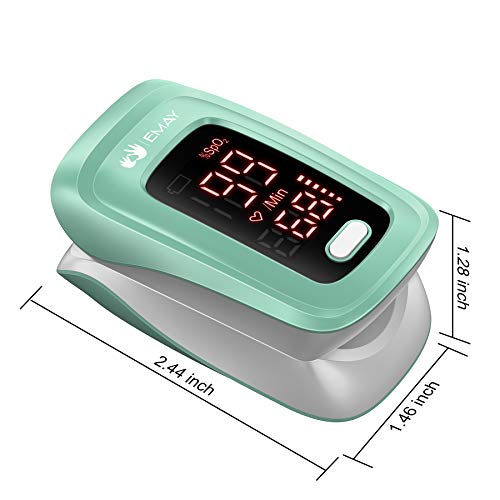 EMAY Fingertip Oxygen Monitor | Blood Oxygen Saturation Monitor with Heart Rate Display