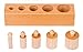 Allpdesky Kids Montessori Wooden Cylinder Socket Math Toys Baby Early Learning Education Toy Family Game
