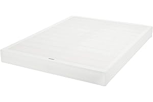Amazon Basics Smart Box Spring Bed Base, 5 Inch Mattress Foundation, Tool-Free Easy Assembly, Queen, White