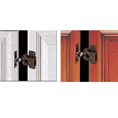 20pcs Double Roller Catch,Heavy Duty Latch Hardware for Cabinet Closet Doors (Bronze Tone)