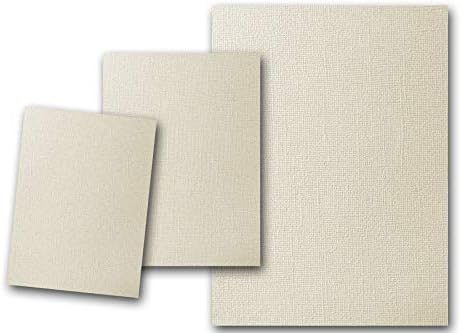 Premium Pearlized Metallic Textured Dove Ivory Card Stock 80 Sheets - Matches Martha Stewart Dove - Great for Scrapbooking, Crafts, Flat Cards, DIY Projects, Etc. (5 x 7)