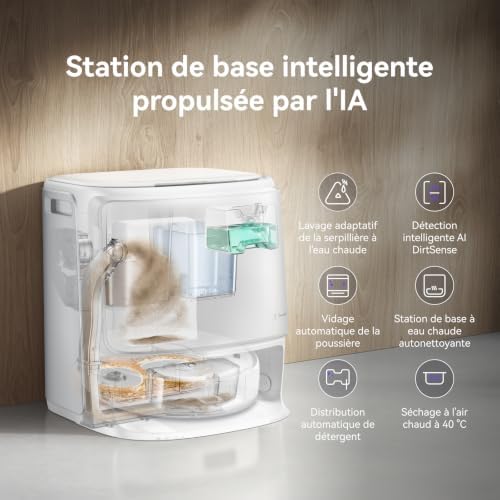 Freo Z10 Pro Robot Aspirateur Laveur Aspiration 18500Pa Séchage 40°C — photo 7 sur 8