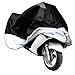 Teenitor XXXL Motorcycle Motorbike Water Resistent Waterproof Rain UV Protective Breathable Motor Cover for Yamaha harley-davidson Outdoor Indoor Black Silver Extra Extra Extra Larger + storage bag Size: 295x140x110mm /11.6 x 5.5 x 4.3 inch(L.W.H)