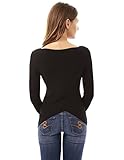 PattyBoutik Women's Boat Neck Ribbed Asymmetrical Sweater