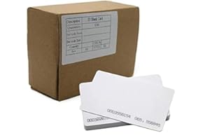 Gialer 100pack Contactless 125kHz RFID Proximity ID Cards IC Smart Intelligent Card 0.8mm Thick for Access Control System & Time Attandance & Door Entry Access TK4100 EM4100 Read Only