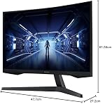 Samsung Odyssey G55 LC27G55TQWUXEN 27" 1440p QHD 144Hz 1ms Curved Gaming Monitor view 8