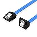 Sata cable TXLOVE 18 Inch SATA III 6.0 Gbps Data Cable with Locking Latch and 90-Degree Plug, 10x Sata Cable Blue