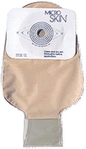 Cymed One-piece Drainable Pouch with Pre-cut MicroSkin Adhesive Barrier and MicroDerm Thin Washer 1-3/8" Stoma Opening, 11" L, Opaque, Odor-proof Film, Comfort Backing, Latex-free (Box of 10 Each)