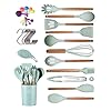 chicNsleek-Kitchen-Utensil-Set-33-Pcs-Non-Stick-Cooking-Silicone-Kitchen-Utensils-Set-with-Holder-Wooden-Handle-Turner-Tongs-Spatula-Spoon-for-Baking-BPA-Free-Heat-Resistant-Kitchen-Gadgets-Tools chicNsleek Silicone Kitchen Utensils Set - 33pcs Non-Stick Cooking Utensils Set with Holder - Silicone Spatula Kitchen…