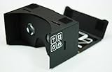 Google Cardboard @ 45mm Focal Length Virtual Reality Google Cardboard with Printed Instructions and Easy to Follow Numbered Tabs (WITH NFC and FREE HEAD-STRAP) Black