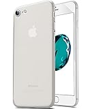 TOZO for iPhone 7 Case [0.35mm] Ultra-Thin [ Perfect Fit ] World's Thinnest Hard Protect Case Back Cover Bumper [ Semi-transparent ] Lightweight for iPhone 7 4.7 inch [Matte Frost White]