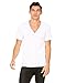 Bella + Canvas Unisex Jersey Short-Sleeve Deep V-Neck T-Shirt, XL, White