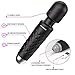 Upgrade Wand Massager, Handheld Cordless Rechargeable Wand Massager with 8 Powerful Speeds and 20 Modes, Waterproof Handheld Personal Powerful Wand Massager for Back Neck Shoulder Legs (Purple)