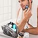 LVLY Toiletry Travel Bag for Men - Large Leather Dopp Kit - Mens Toiletries Bathroom Organizer (Gray)