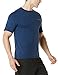 TSLA Men's (Pack of 1) FlexDri Short Sleeve T-Shirt Athletic Cool Running Top, Hyper Dri Set in(mts04) - Navy, Large.