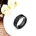 SOMEN TUNGSTEN 8mm Ceramic Black Brushed Comfort Fit Wedding Ring, 9.5