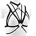 Slocyclub Hottie Women Cut Out Black Bandeau Harness Strappy Body Caged Bra, C, Onesize