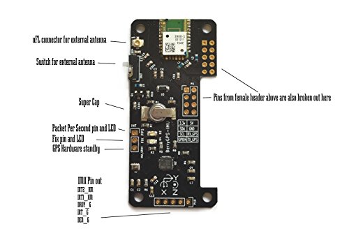 BerryGPS-IMU - GPS and 10DOF for the Raspberry Pi - Accelerometer, Gyroscope, Magnetometer and Barometric/Altitude Sensor