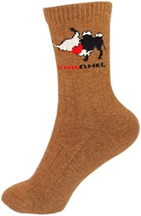 Winter Warm Camel Wool Outdoor, Cold weather, Camping Socks, Includes Booklet, Black/Red-logo, XX-L