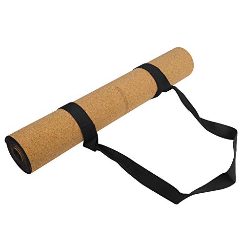 FrenzyBird 5mm Natural Cork Yoga Mat with Body Alignment System, Oxford Mat Bag and Strap, Non-Slip, Double-Sided,Antimicrobial,Free of PVC and Other Harmful Chemicals, for Yoga,Hot Yoga and Pilates ...