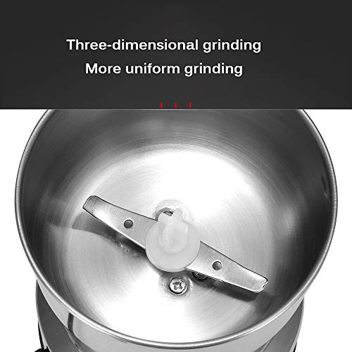 Elektrische Kaffeemühle,MOSINITTY 150W 2 Mahlmesser Vollkornmühle Edelstahl Haushaltsschleifmaschine Kapazitt 150g… – Bild 6