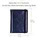 kandouren RFID Blocking Passport Holder Cover Case,Travel Luggage Passport Wallet Made with Blue Map Crazy Horse PU Leather for Men & Women