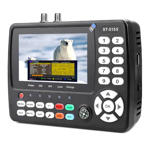 ST-5155 DVB-S2/S/S2X/T2/T/C Combined Digital Terrestrial Signal Meter with Unicable/Scr/Dcss, Satfinder Satellite Detectors H.264/265/HEVC