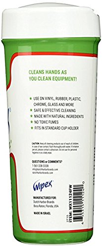 New Wipex Natural Fitness Equipment Wipes for Personal Use, Vinegar with Watermelon Scent - Great for Yoga, Pilates & Dance Studios, Home Gym, Peloton Bike Wipes, Spas & More (4 Canisters, 300 Wipes)