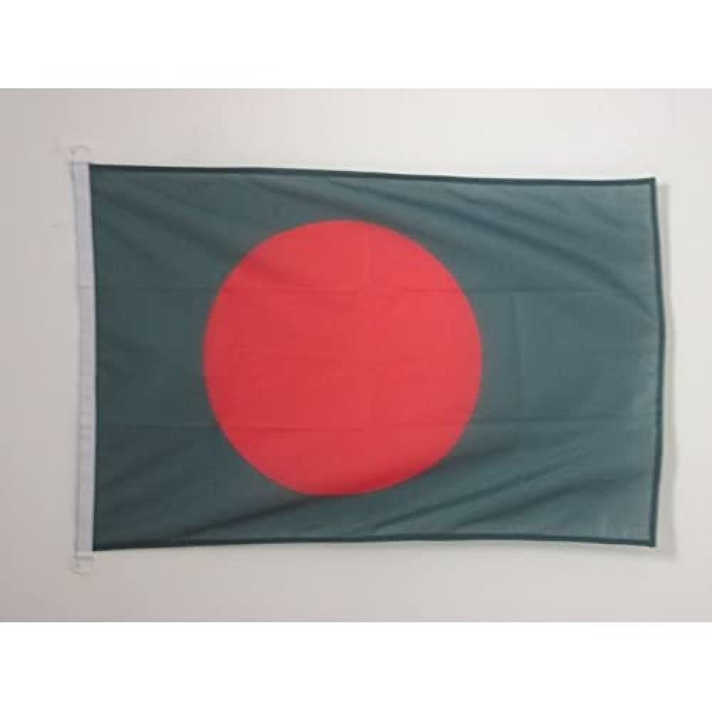 AZ FLAG - Bangladesh Nautical Flag - 18'' x 12'' - For Outdoor and Boat - Bangladeshi Banner Knitted Polyester with Two Plastic Rings - Vivid Colors - 12x18 in - 45x30 Cm — image 1