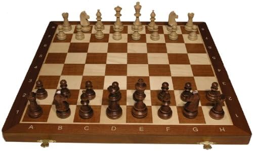 Tournament Chess Set #4 - Folding 16" Board - 1 3/4" sq - 3" King