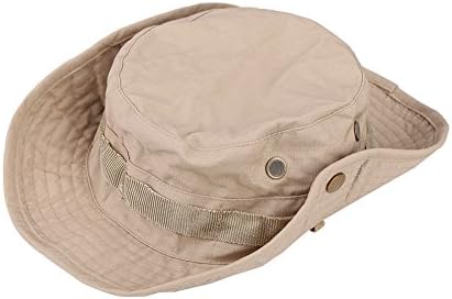 AntWalking Boonie Bucket Hat Military Fishing Camping Hunting Wide Brim Bucket Men Outdoor Sun-shading Sun Hat Travel Cap Fishing Cap (KI)