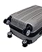 Rockland London Hardside Expandable Luggage with Spinner Wheels, Silver, 28-24-20-Inch