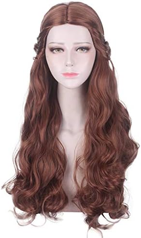 Beauty And The Beast Princess Belle 17 Live Action Movie Cos Wig Brown Long Curly Hair Amazon Fr Beaute Et Parfum
