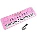 M SANMERSEN Kids Piano for 2-6 Year Old Girls Boys, 2018 Improved Version 61 Key Portable Electronic Piano Keyboard Music Piano Toys with Microphone 2 3 4-6 Year Old Girl Gifts Pink
