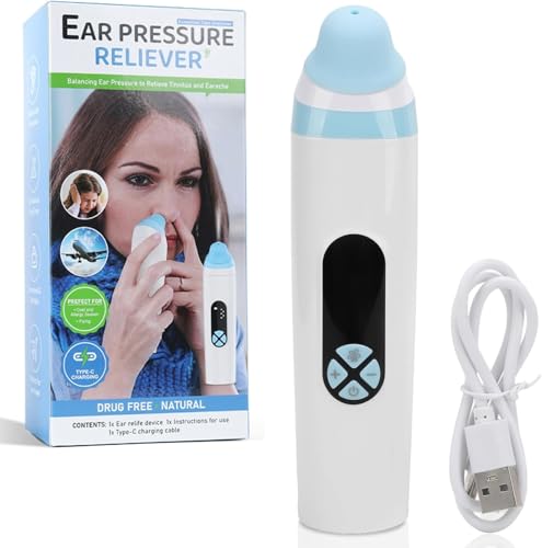 LBOYLOVE® Ear Pressure Relief Device - Eustachian Tube Unclogger for Balanced Pressure, Ear Pain/Fullness Relief | Ideal for Flying, Diving, Swimming & Altitude Changes (Adults & Kids Safe)