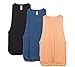 icyzone Yoga Tops Activewear Workout Clothes Sports Racerback Tank Tops for Women (M, Black/Denim/Pumpkin)