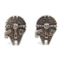 Aovei Mens Cufflinks Cufflinks for Mens with Gift Box (Millennium Falcon)