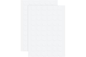 GOMAKERER 120 Pcs Glue Dots, 1cm Adhesive Dots Double Sided Removable White Adhesive Dots Waterproof Small Stickers Collar Dots Collar Stays for Men's Dress Shirts