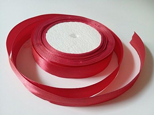 4/5 Inch Wide 24 Yard Long Decorative Polyester Satin Ribbon for Hair Bows Crafts Embellishment (Red)
