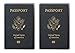 Set of 2 Heavy Duty Clear Vinyl Plastic Passport Cover Holder Travel MADE IN USA