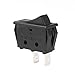 uxcell SPST On-Off 2 Terminal 2 Position Boat Rocker Switch Black AC 20A/125V 22A/250V